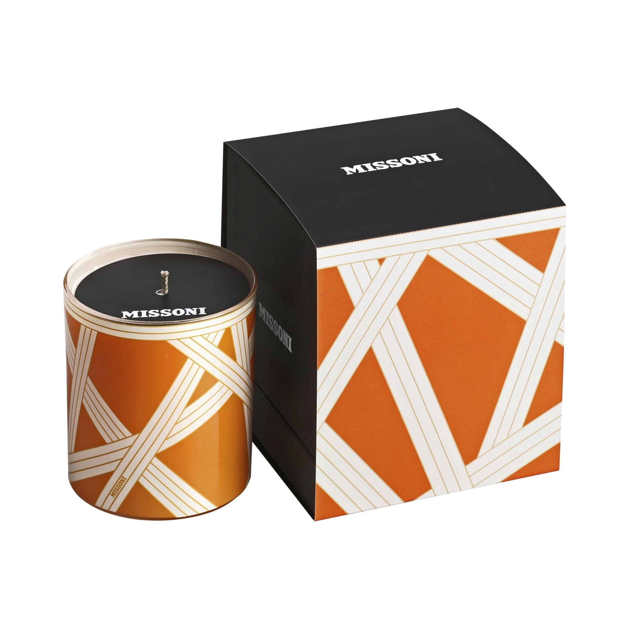 MISSONI - CINTAS BICOLOR 1 VELA AROMÁTICA NARANJA 220 g